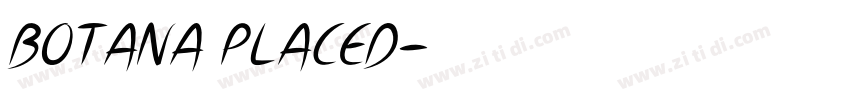 BOTANA PLACED字体转换